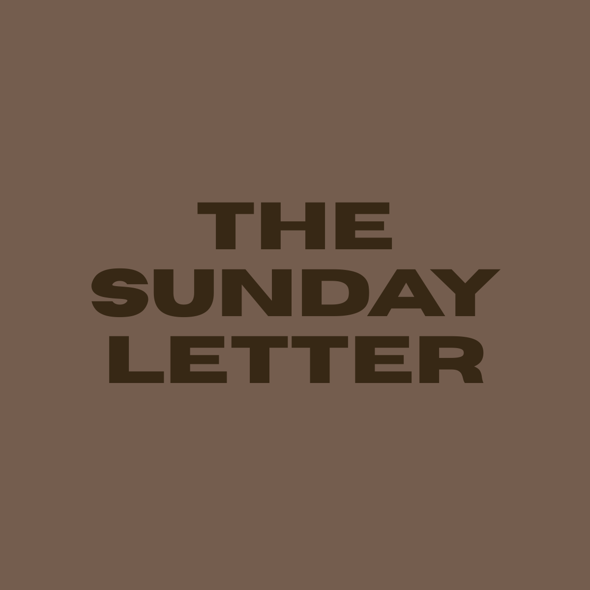 The Sunday Letter